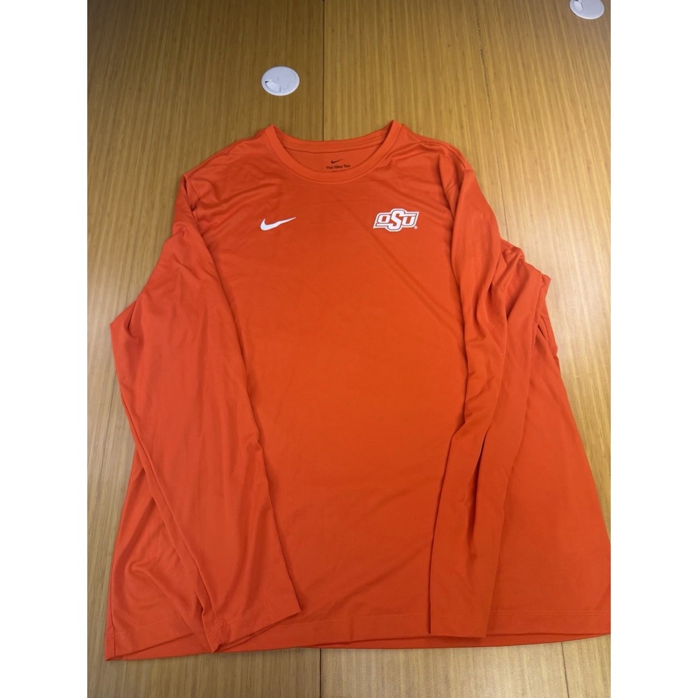Oklahoma State Cowboys Dri Fit Nike Tee Long Sleeve Shirt Men's Orange Size XXL